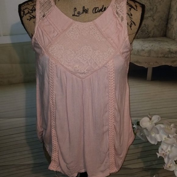 Knox Rose Tops - Knox Rose soft pink lace top